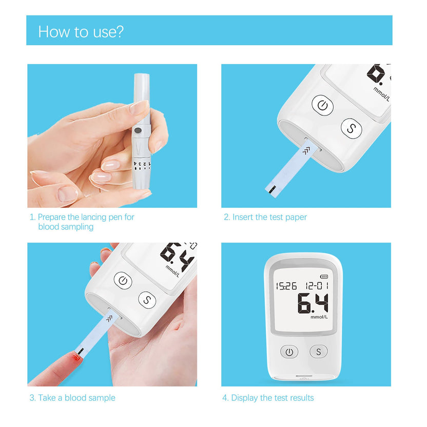 Sale Upto 50%🔥Blood Glucose Meter Diabetes Test Kit