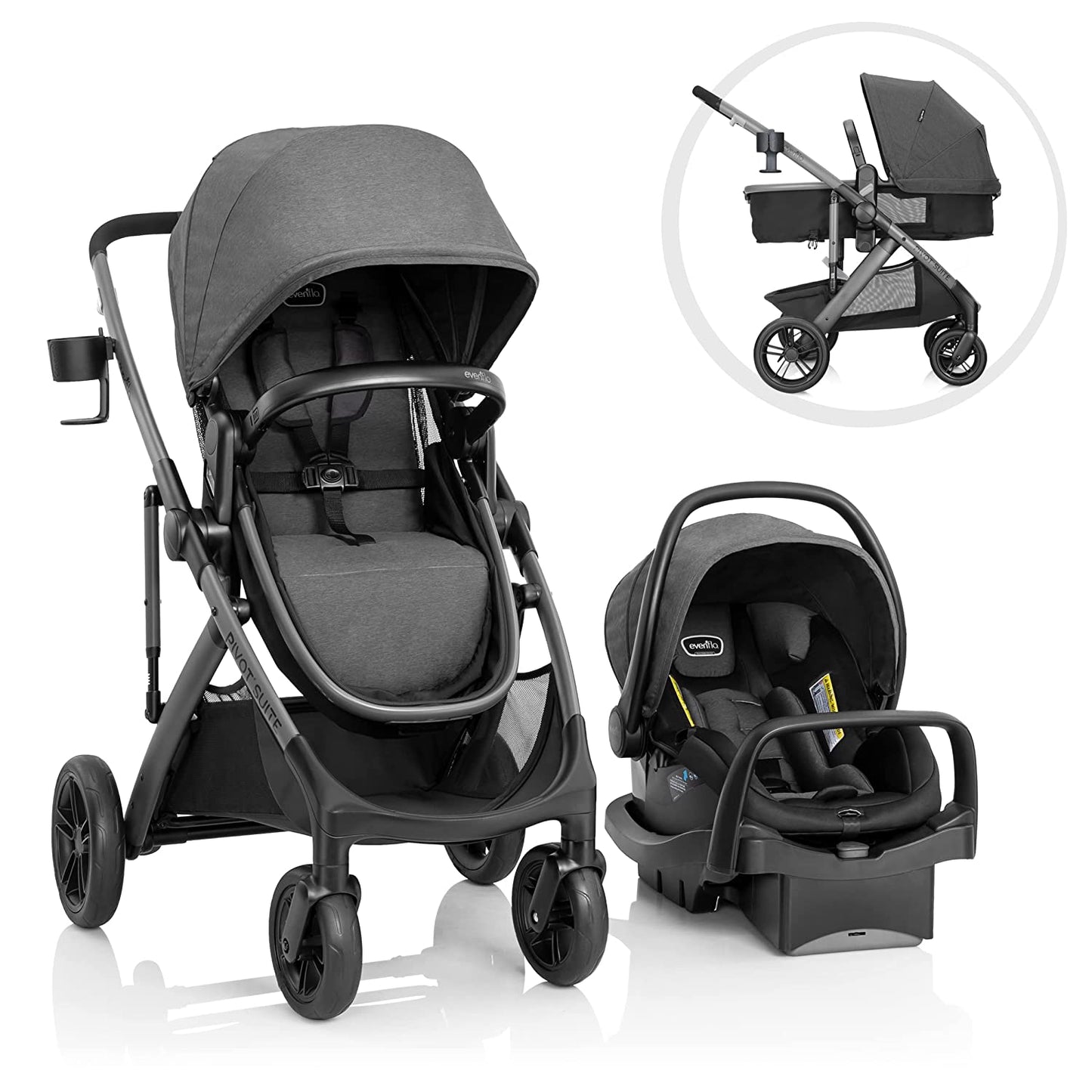 Pivot Suite Modular Travel System with Litemax Infant Car Seat, Dunloe Black