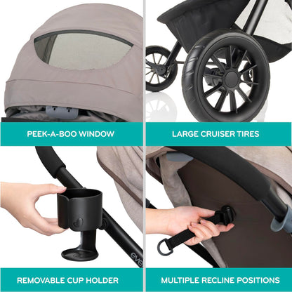 Pivot Modular Travel System with Litemax Infant Car Seat (Casual Gray)