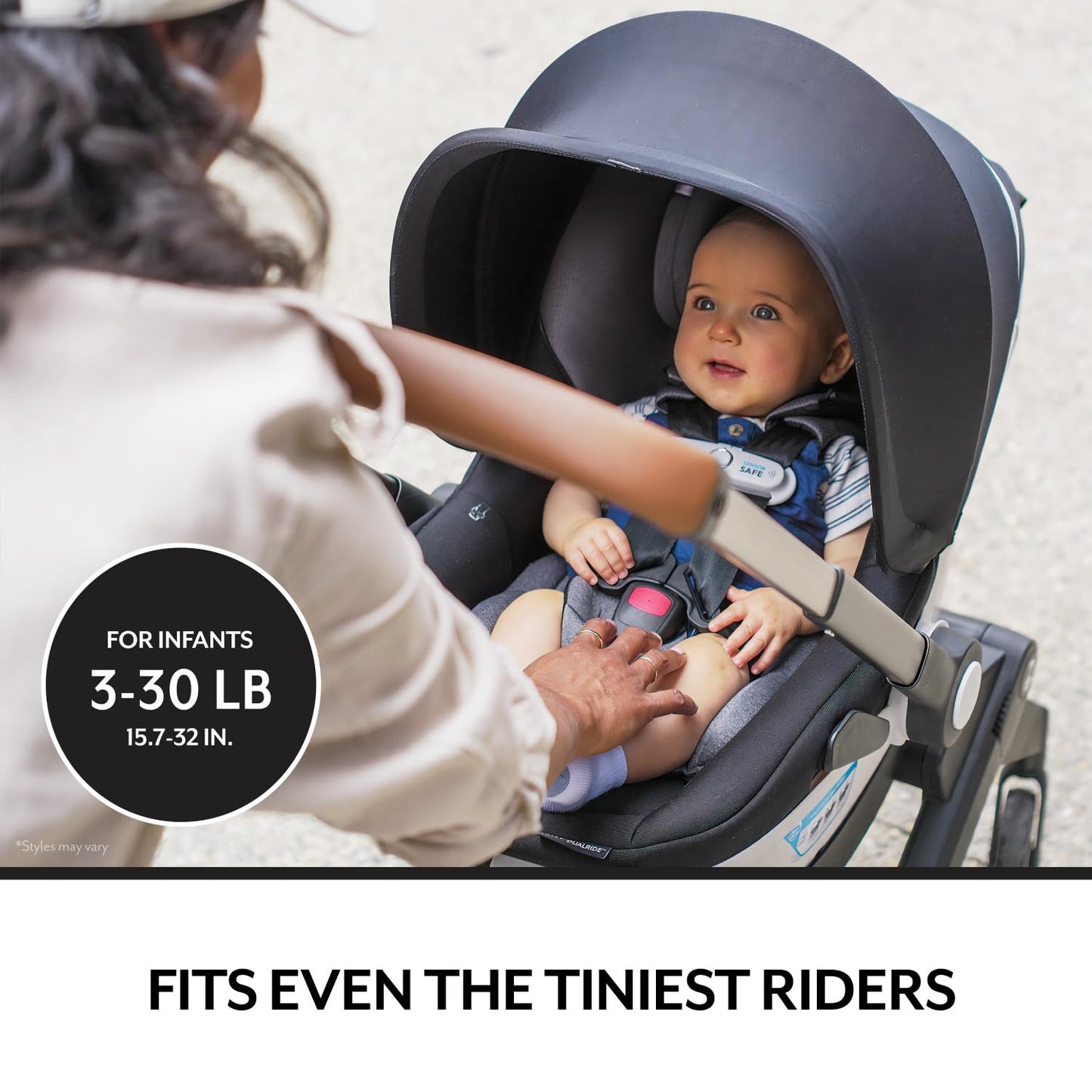 Gold Shyft Dualride with Carryall Storage Infant Car Seat and Stroller Combo (Opal Pink)