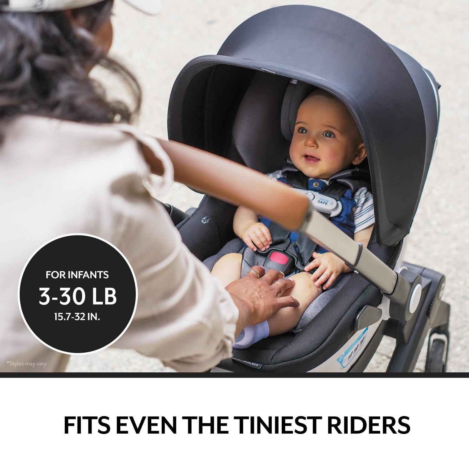 Gold Shyft Dualride with Carryall Storage Infant Car Seat and Stroller Combo (Opal Pink)