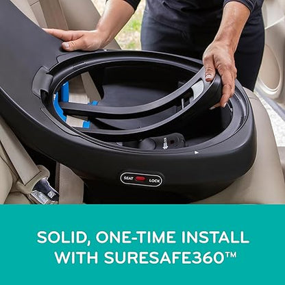 Revolve360 Extend Convertible Car Seat with 360 Degree Rotation, Extended Rear-Facing, Forward-Facing, Booster Mode, and Secure Latch Install, Revere Gray