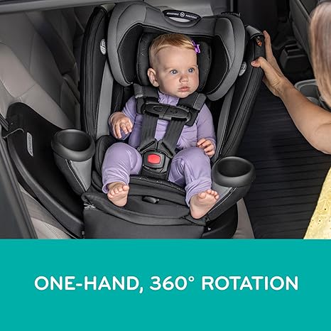 Revolve360 Extend Convertible Car Seat with 360 Degree Rotation, Extended Rear-Facing, Forward-Facing, Booster Mode, and Secure Latch Install, Revere Gray