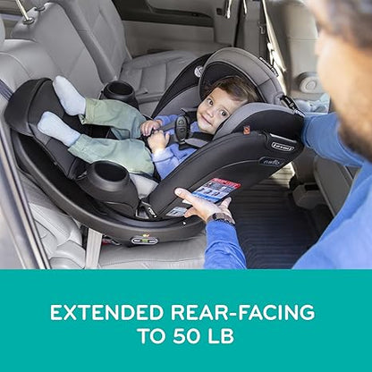 Revolve360 Extend Convertible Car Seat with 360 Degree Rotation, Extended Rear-Facing, Forward-Facing, Booster Mode, and Secure Latch Install, Revere Gray