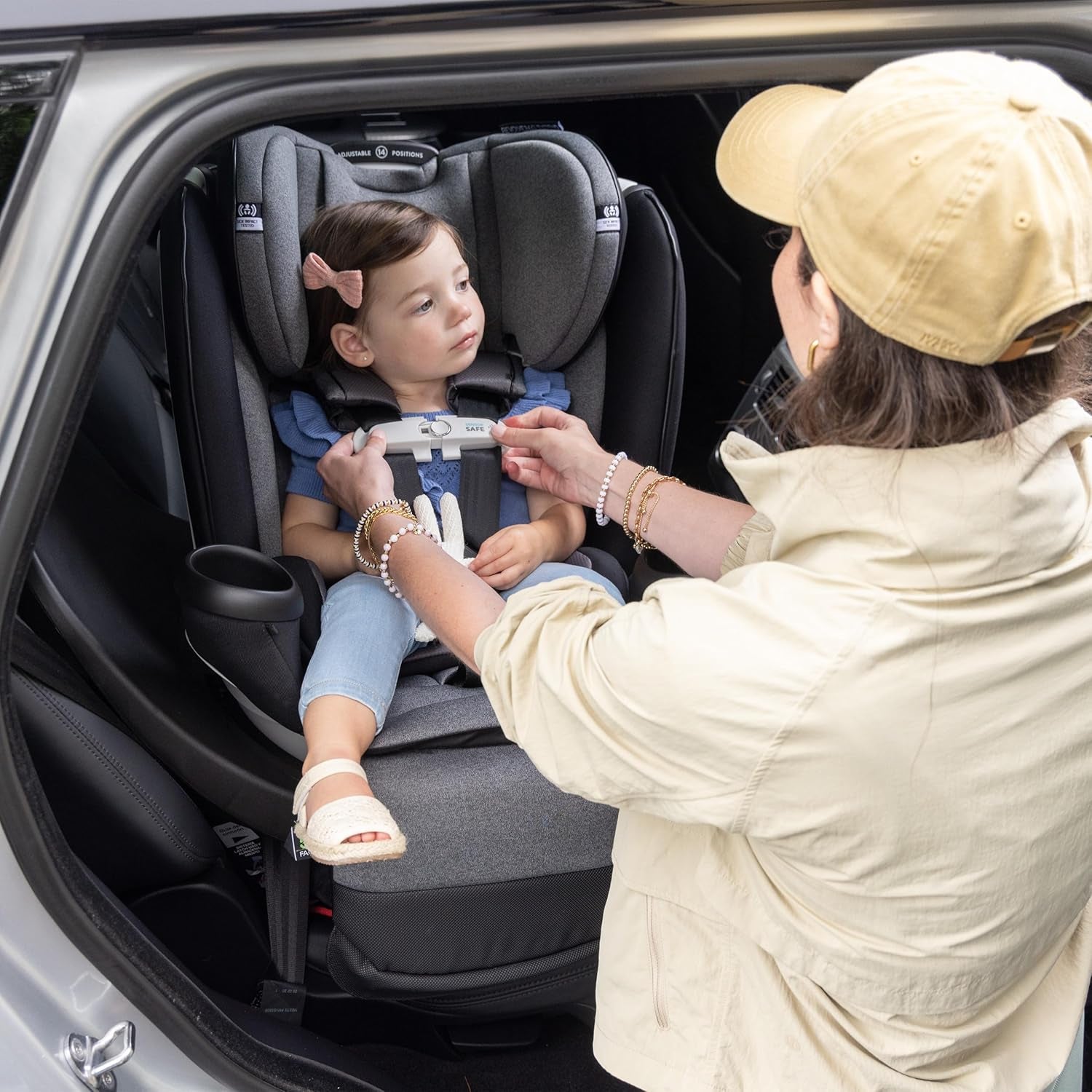 Gold Revolve360 Extend All-In-One Rotational Car Seat with Sensorsafe (Moonstone Gray)