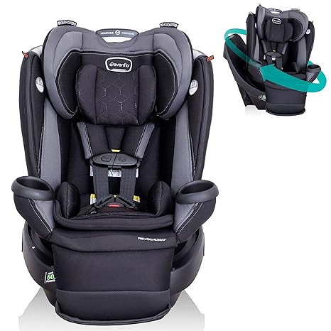 Revolve360 Extend Convertible Car Seat with 360 Degree Rotation, Extended Rear-Facing, Forward-Facing, Booster Mode, and Secure Latch Install, Revere Gray