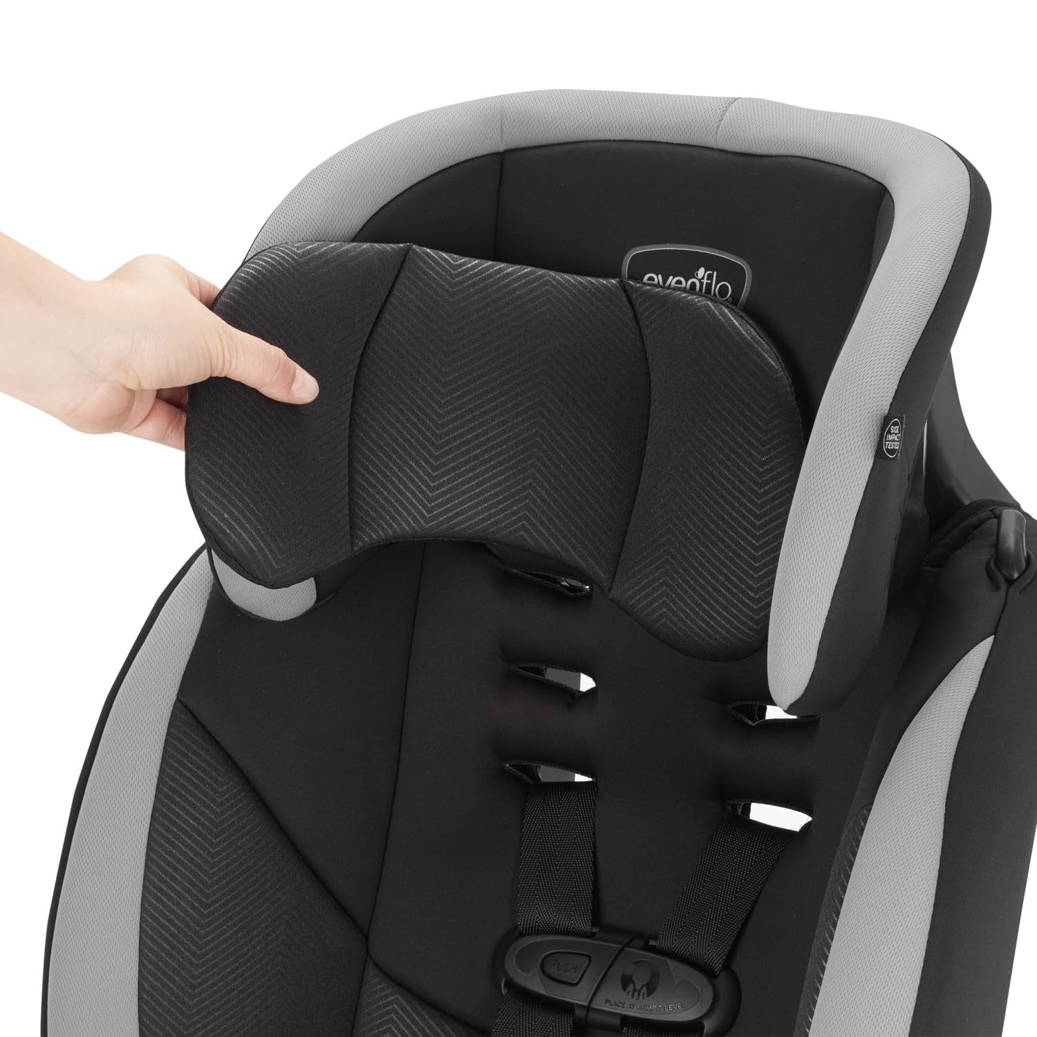 High-Back Booster Car Seat with Harness, 22 to 110Lbs, Maestro Sport, Granite Gray