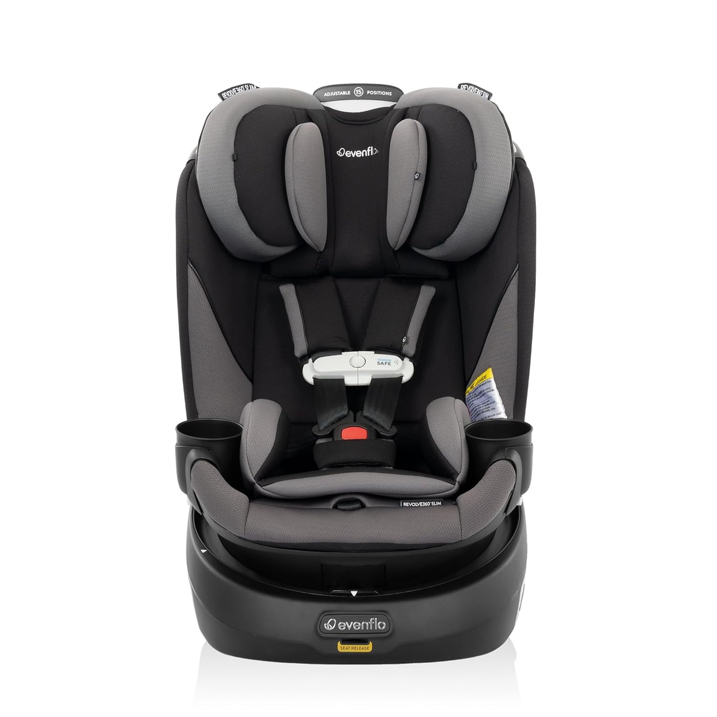 Gold Revolve360 Slim 2-In-1 Rotational Car Seat with Sensorsafe (Obsidian Black)