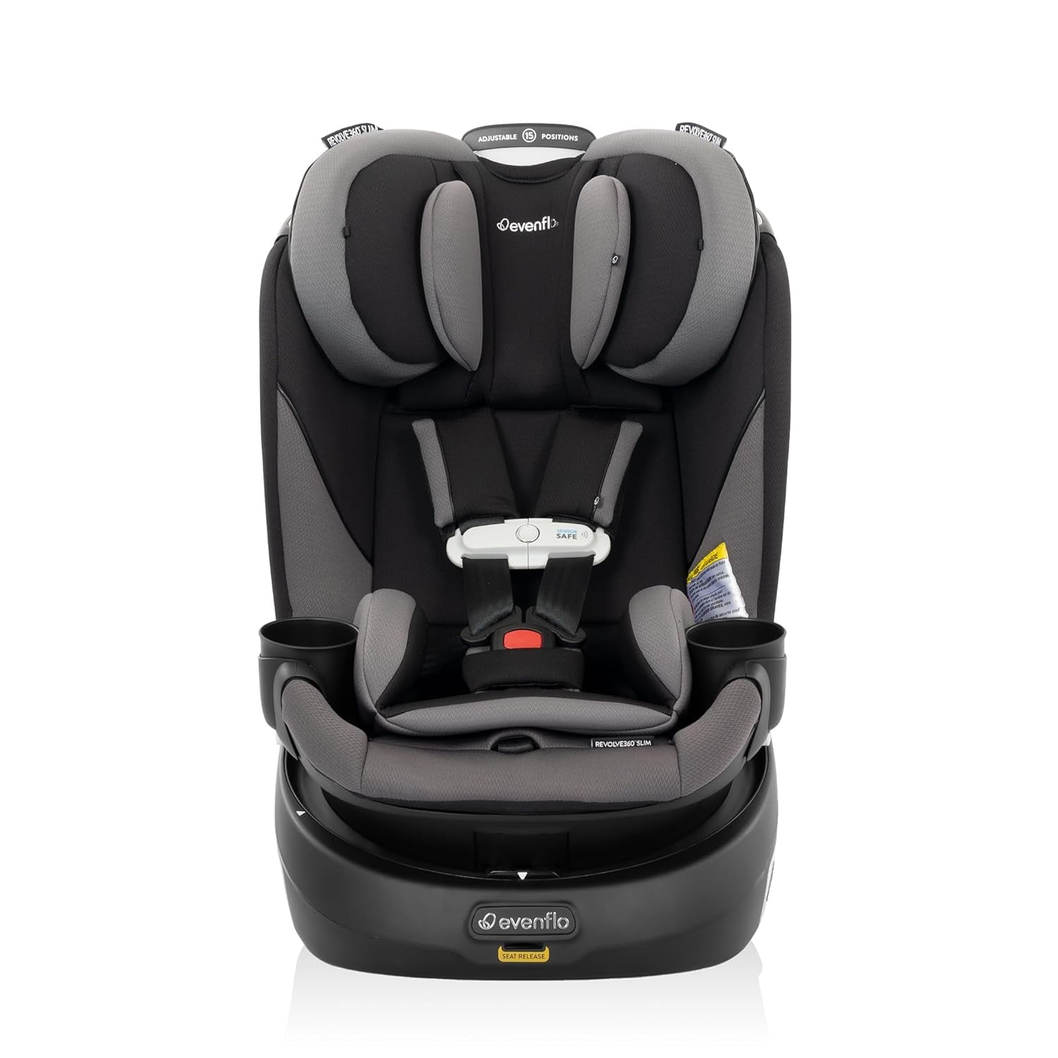 Gold Revolve360 Slim 2-In-1 Rotational Car Seat with Sensorsafe (Obsidian Black)