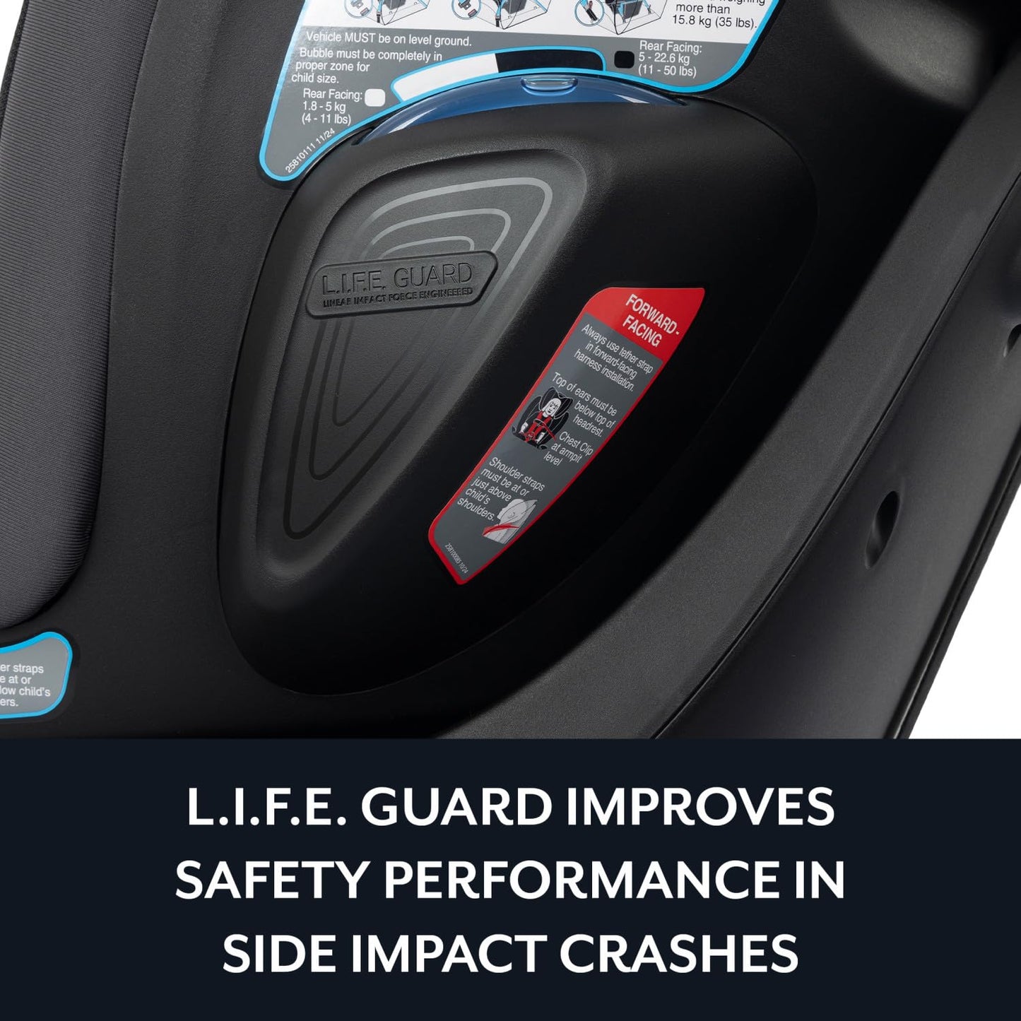 Revolve360 Slim 2-In-1 Rotational Car Seat with Quick Clean Cover (Salem Black)