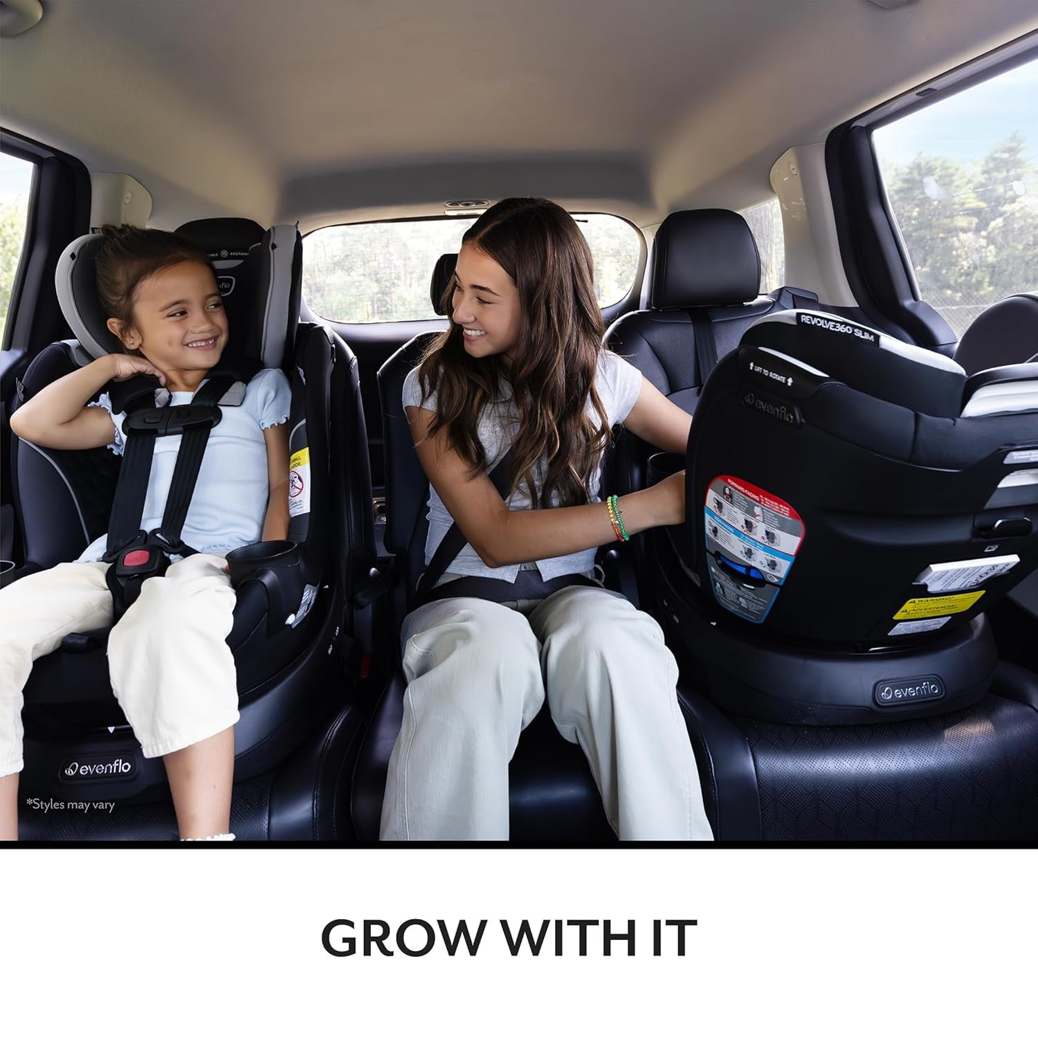 Gold Revolve360 Slim 2-In-1 Rotational Car Seat with Sensorsafe (Obsidian Black)