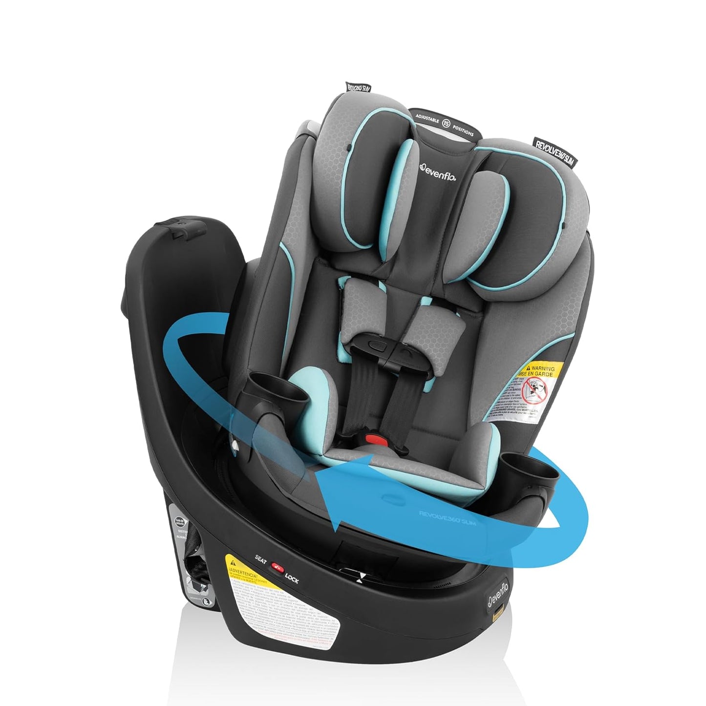 Revolve360 Slim 2-In-1 Rotational Car Seat (Canton Black)